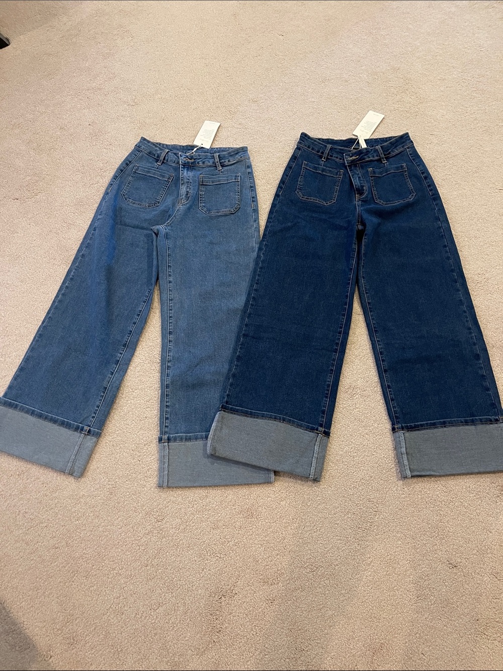 Two pairs womens jeans